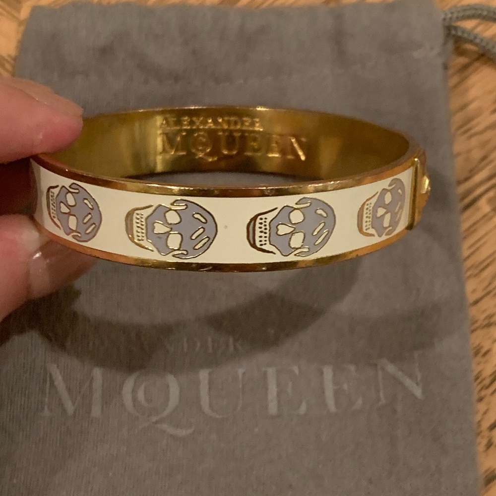 Alexander McQueen Enamel Skull Bracelet